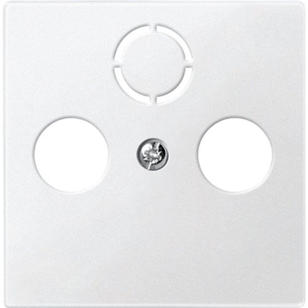 Merten System M 297519 Central Plate for Antenna Sockets, Polar White, Made in Germany