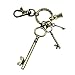 Disney Round Hall Key Brass Key Ring - with 3 Key Dangles