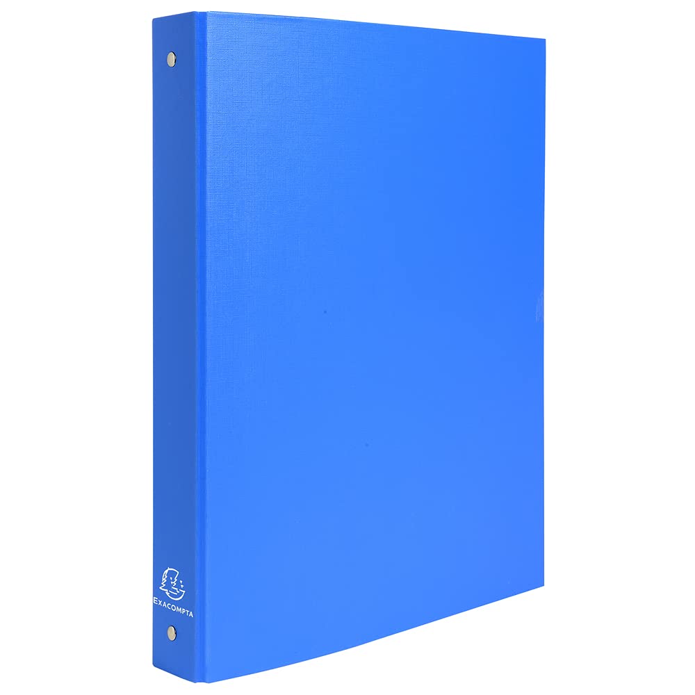 Exacompta - ref. 51471E - 1 Rigid PP binder - 4 round rings, diameter 30 mm - Spine 40 mm - External dimensions: 32 x 26 cm - A4 file format - Colour: light blue