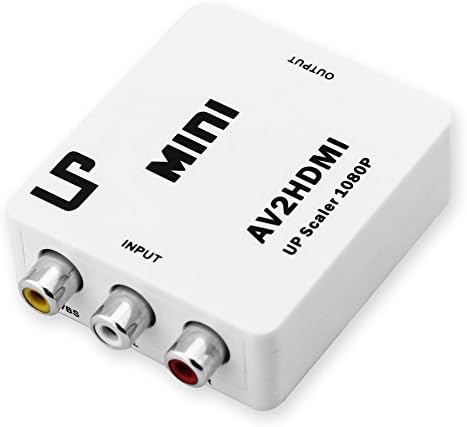 HDMI to AV 1080P 3RCA CVBs Composite Video Audio Converter Adapter HDMI 2 AV Supporting PAL/NTSC PC /Laptop /Xbox/ PS4/ PS3 /TV /STB /VHS /VCR Camera /DVD white