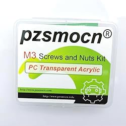 Pzsmocn 100 Pieces/50 Sets M3*20 mm PC Transparent