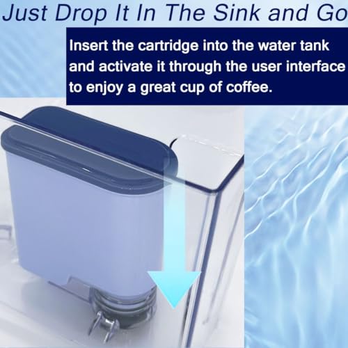 Latte Go Aqua Clean Filter Philips Water Filter Fully Automatic Coffee Machine for Philips AquaClean CA6903/10 CA6903/22 CA6707/20 Compatible and Philips Fully Automatic Coffee Machines (4 Pieces)