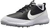 NIKE Men's Explorer 2 Golf Shoe, Black/White/Metallic Silver/Wolf Grey, 10.5 M US