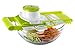 Gourmia GMS9225 5-in-1 Mandolin Slicer Handheld Kitchen Slicer With 5 changeable Parts Multiple Grating Blades for Fine to Coarse Slicing, Durable BPA free food safe material