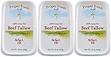Proper Foods Beef Tallow, 100% Grass-Fed, All Natural, Traditional Cooking Oil, 16 oz (Pack of 3)