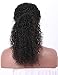 Chantiche Soft Curly 360 Lace Frontal Wig with Baby Hair and High Ponytail Brazilian Virgin Human Hair Customized 360 Lace Full Wigs with 150% Heavy Density for Women 16inches Natural Color