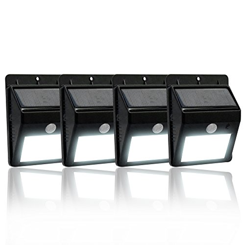 4pk Best Security Night Lights Auto Turn-off Wireless Solar LED Garden Lamp w/ Activity Sensor