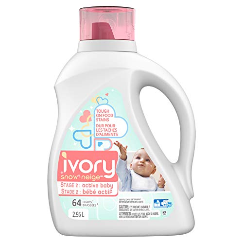 Ivory Snow Stage 2: Baby Hypoallergenic Laundry Detergent Liquid, 2.95 L (64 Loads)