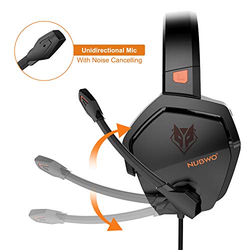 NUBWO PS4 Headset Xbox one Stereo-Gaming-Kopfhörer mit Geräuschunterdrückung und Inline-Steuerung für PS4 / Xbox 1 / PC