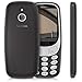 kwmobile Crystal Case Compatible with Nokia 3310 3G 2017 / 4G 2018 - Soft Flexible TPU Silicone Protective Cover - Black/Transparent