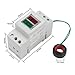 DROK Rail Type Voltage Current Meter Digital Multimeter Voltmeter Ammeter AC 80-300V Voltage Tester 0-99.9A Amp Meter with Current Transformer