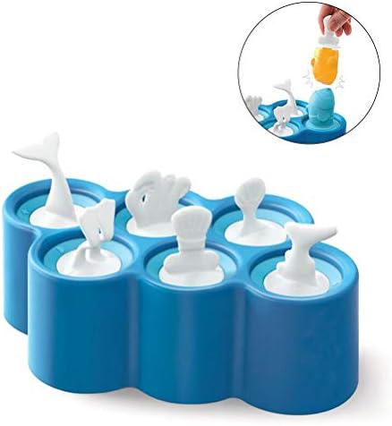 Jourbon Popsicle Mold Diy Yogurt Popsicles Molds Mini Ice Pop Molds Reusable Plastic Popsicle Molds, 6 Piece