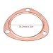 Acouto 2 PCS 3 Inch Copper Header Exhaust Collector Gaskets, Exhaust Gaskets, Durable, Reusable for SBC BBC 302 350 454 383