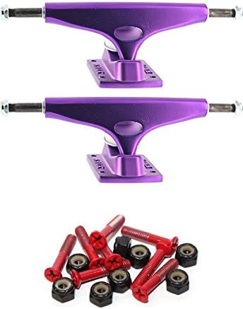 Krux Trucks Standard 5.35" Skateboard Trucks with 1" Red Mounting Hardware