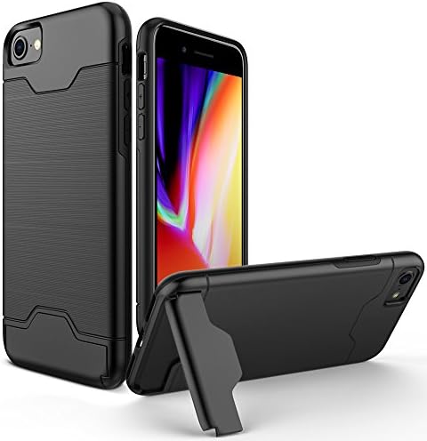 iPhone 6s Plus Case, iPhone 6 Plus Case, Cirso Shockproof Heavy Duty Full Protective Cover with Kickstand Dual Layer Wallet Design Case for Apple iPhone 6/6s Plus (Black)