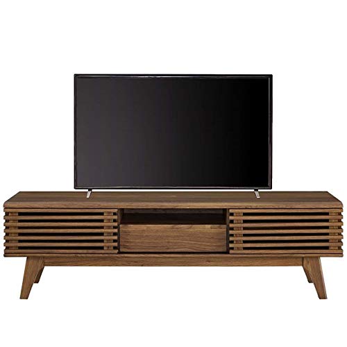 Levan Home Mid Century Modern Low Profile 59" Retro TV Stand with