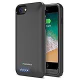 iPhone 8 / iPhone 7 Battery Case, Maxboost [Atomic Power] 5000mAh iPhone 8 Charger / iPhone 7 Charger Rechargeable Extended Battery Cases [Apple MFi Certified] (Black)