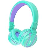 Bluetooth Headphones, Biensound BT05 Stereo Lightweight Foldable Headphones Wireless Bluetooth Headset with Microphone and Volume Control for Cellphones TV Laptop Computer Headphones £¨Green Purple