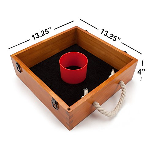 GSE Games & Sports Premium Quality Outdoor Solid Wood Washer Toss Game Set For Backyard, Lawn and Beach
