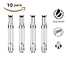 1ml Glass Ceramic Wickless Cartridge AC-1003 for C-C-E-L-L | O-i-l and D-i-s-t-i-l-l-a-t-e (Silver) (10)
