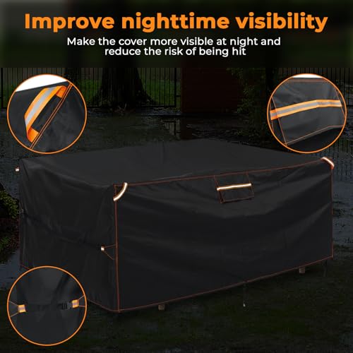 GARPROVM Waterproof Outdoor Furniture Cover, Cover for Outdoor Garden Furniture, 420D Oxford Fabric with Ventilation, Protective Tarpaulin for Table Sofa Outdoor Furniture Sets (250 x 210 x 90 cm)