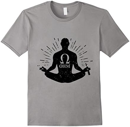 THIRTY X THREE: Vaping Meditation - Ommmm T-Shirt - Male Large - Slate