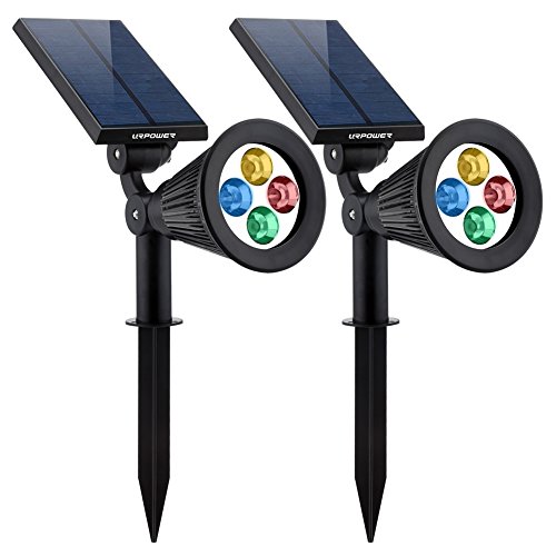 Urpower solar lights 2-in-1 solar powered 4 led adjusta…