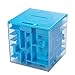 Lumiparty Money Maze Bank, Money Puzzle Box Cube Maze for Kids and Adults, Brain Teasers and Fun Game Challenge as Birthday Christmas Gifts for Coin Bills Cash and Checks (Blue)