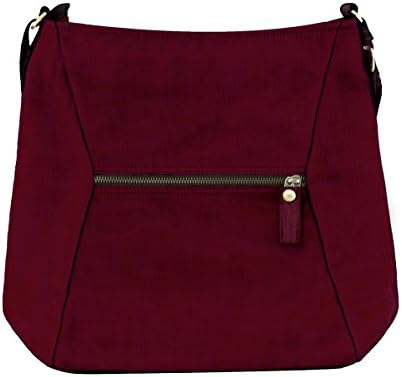 Eco-friendly Vegan Crossbody Bag with Lots of Pockets (Bordeaux)
