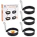 Egg Ring, Round Professional Pancake Mold, Egg Cooker Rings For Cooking, Stainless Steel Non Stick Round Egg Ring Mold For Fried Egg, Pancakes, Sandwiches 4PCS (4 PCS)