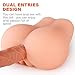 Male Sex Love Doll Masturbator with Two Holes for Masturbation, SHEQU 3D Realistic Vagina and Anal Masturbator Silicone Natural Suction Adult Toys 5Pounds (Maki Ass)