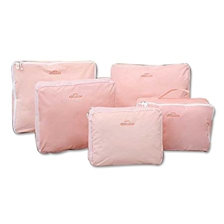 MKchung 5 in 1 Multifunctional Collapsible Travel Storage Bag Organizer Bag Pink