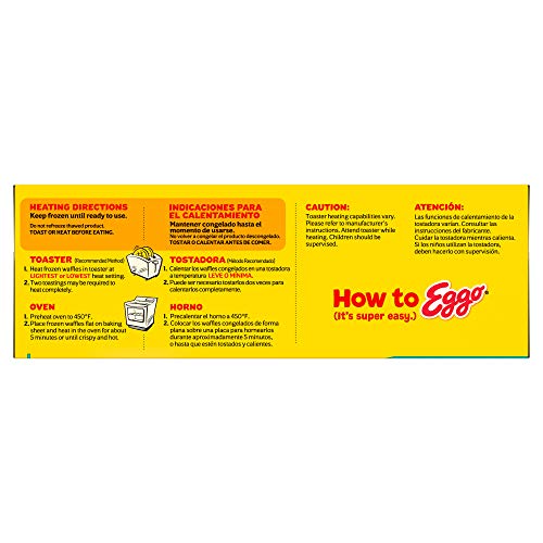 Kelloggâ€s Eggo, Frozen Waffles, Buttemilk, Easy Breakfast, 12.3 oz Box (10 Count)