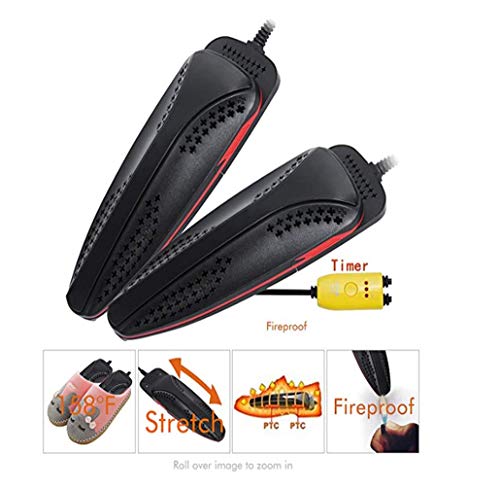 Boot Dryer, BraveWay Shoe Dryer, Boot Dryer with timer for Shoes Noiseless Electric Foot Dryer(Black) - Thumbnail 5