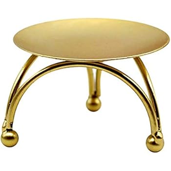 Tiktalk Metal Tealight Candle Holder, Geometric Round Candle Holders for Wedding Home Table Decoration, Gold Mini Pillar Candle Holder for Thanksgiving, Christmas Table Decoration