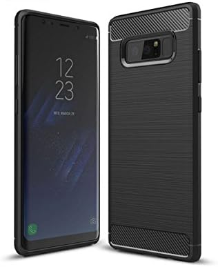 Samsung Galaxy Note 8 Mobile Phone Case HCOBCK Rugged Flexible Protection, Durable Anti-Slip, TPU Thin Heavy Impact Shock Absorbent Case for Galaxy Note8 - Black 2017