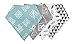 Baby Bandana Drool Bibs with Snaps, Organic Super Absorbent Cotton Drooling & Teething Bib Set of 4 by Matimati (Ants&Houses)