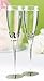 Hortense B. Hewitt Wedding/Anniversary Nickel-Plated and Glass Champagne Toasting Flutes, King and Queen, Set of 2