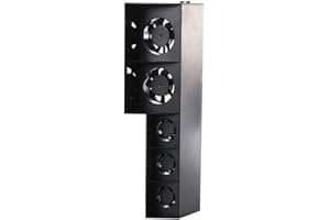 CurcKua Console Cooler PS4 Cooling Fan Temperature Control 5 Fan Heat Exhaust Fan for 4 Console Black.