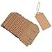 eKingstore 100PCS Wedding Retangle Kraft Paper Tag Bonbonniere Favor Gift Tags with Jute Twines (Brown)