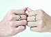 LineAve His Hers Couple Real Love Matching Heart Ring Mens Womens Wedding Band Stainless Steel