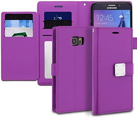 Galaxy S6 Edge Plus Case, ModeBlu [Mode Diary Series] [Purple] Wallet Case ID Credit Card Cash Slots Premium Synthetic Leather [Stand View] for Samsung Galaxy S6 Edge Plus