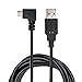 CableDeconn Left 90 Degree Angled Micro USB B Male to USB A Male Data Charge Cable