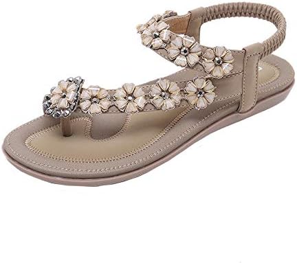 Bohemian Sandals,Boomboom Summer Women Teens Girls Flowers Flat Sandals Casual Beach Shoes