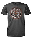 Harley-Davidson Men's Free To Ride Chest Pocket Short Sleeve T-Shirt, Charcoal