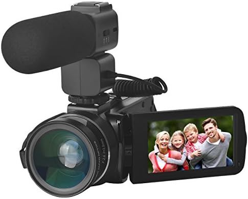 Video Camera, Sicanal Full HD 1080P 30FPS Portable Digital HDV Wifi Video Camcorder DVR with External Microphone and Wide Angle Lens (HDV-Z20)