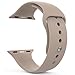 Newdora Apple Watch Band Series 1 Series 2, Soft Silicone Replacement Sports Band for 38mm Apple Watch 2015 & 2016 All Models, WALNUT