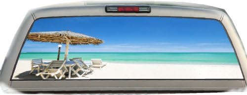 Beach Scene- 22 Inches-by-65 Inches- Rear Window Graphics