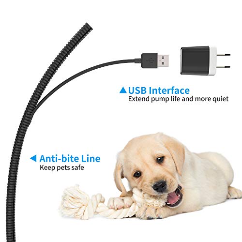 Tespo Cat Water Fountain Pet Drinking Water Dispenser Healthy and Hygienic 2L Automatic Pet Water Bowl for Dogs, Cats, Birds and Small Animals - Thumbnail 4
