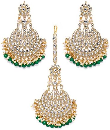 ZAVERI PEARLS Women's Gold Tone Kundan 